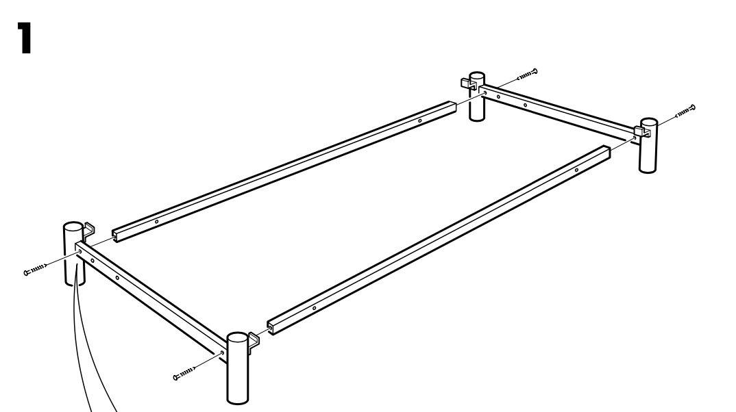 Base frame picture from Beddinge assembly manual